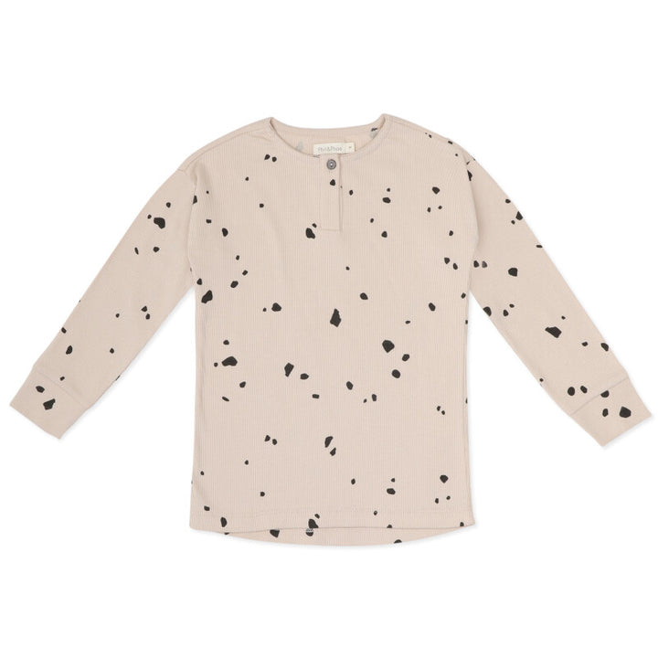 Rib Henley Top Fragments