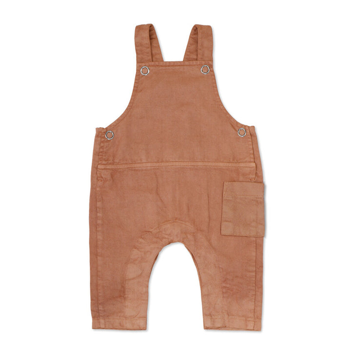 Twill Baby Dungarees (Clay)