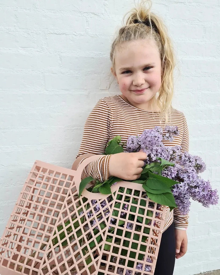 Liewood bloom pink rose basket beach mesh