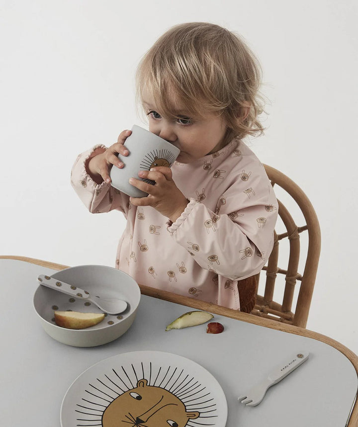 Oyoy lion bamboo plate set kids bowl