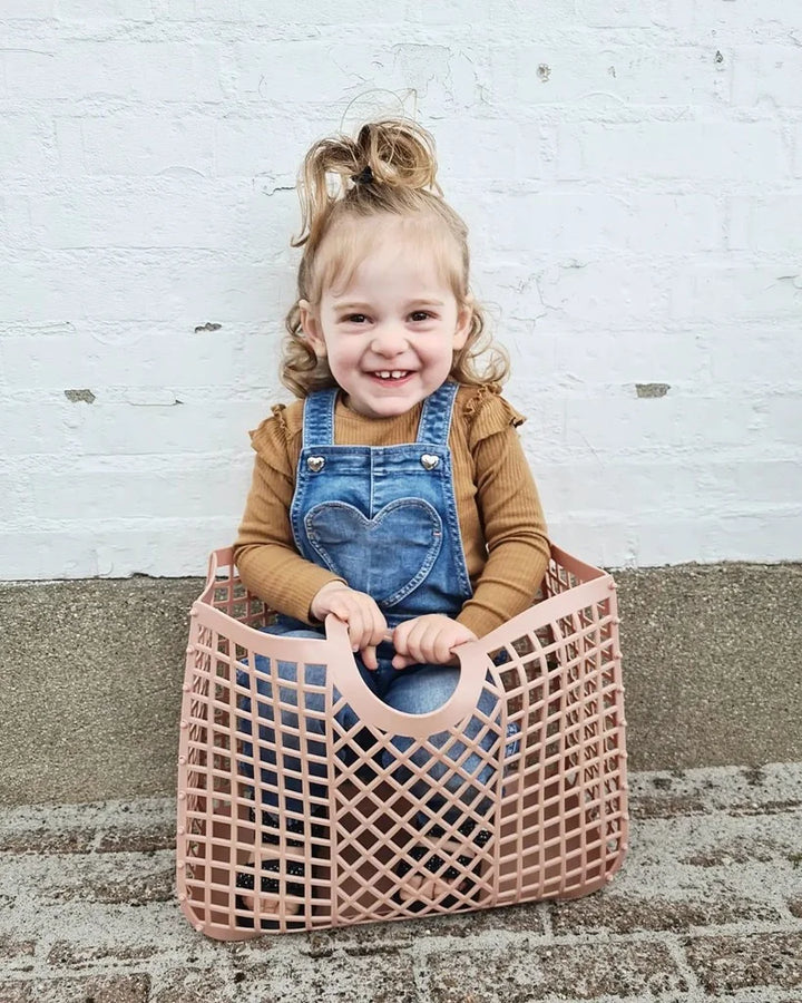 Liewood bloom pink rose basket beach mesh