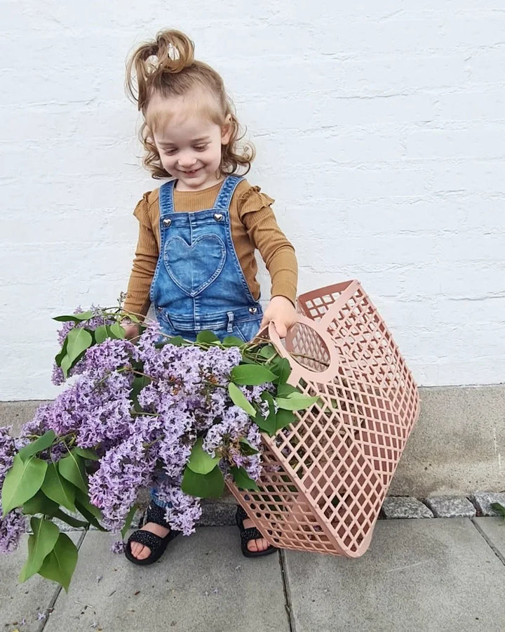 Liewood bloom pink rose basket beach mesh