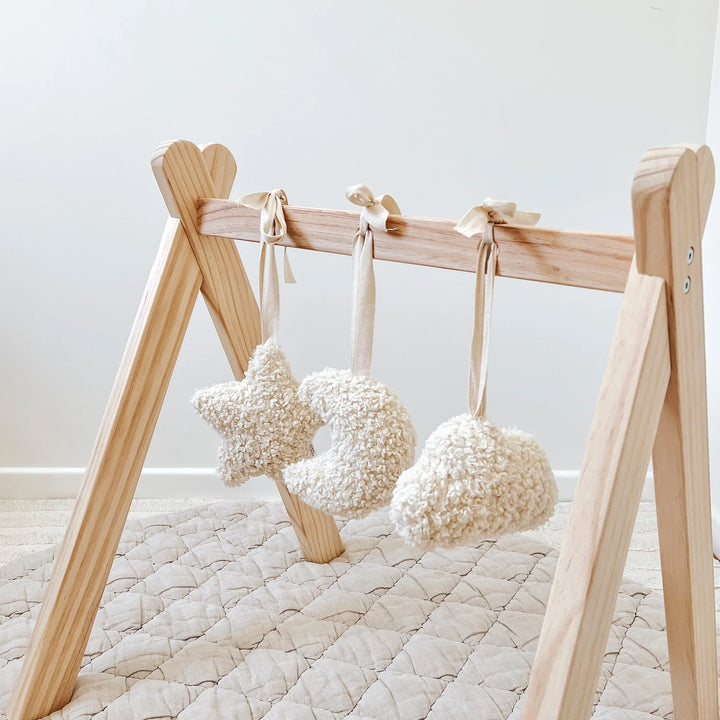 Lune & Co play gym set sherpa neutral musical set