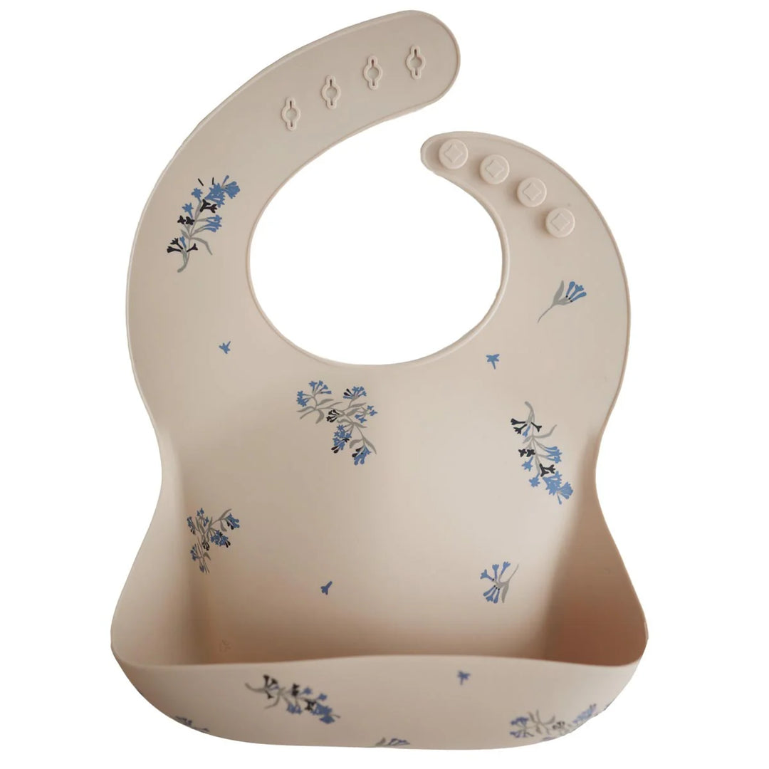 Silicone Bib | Lilac Flowers
