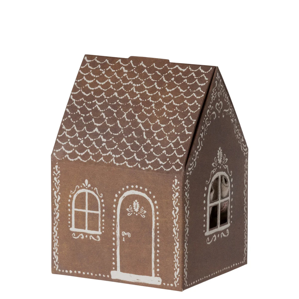 Maileg santa mouse with house