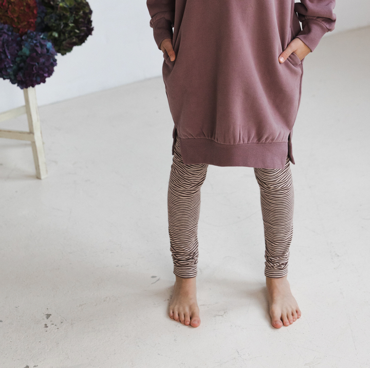Leggings Stripes (Burnt Umber)
