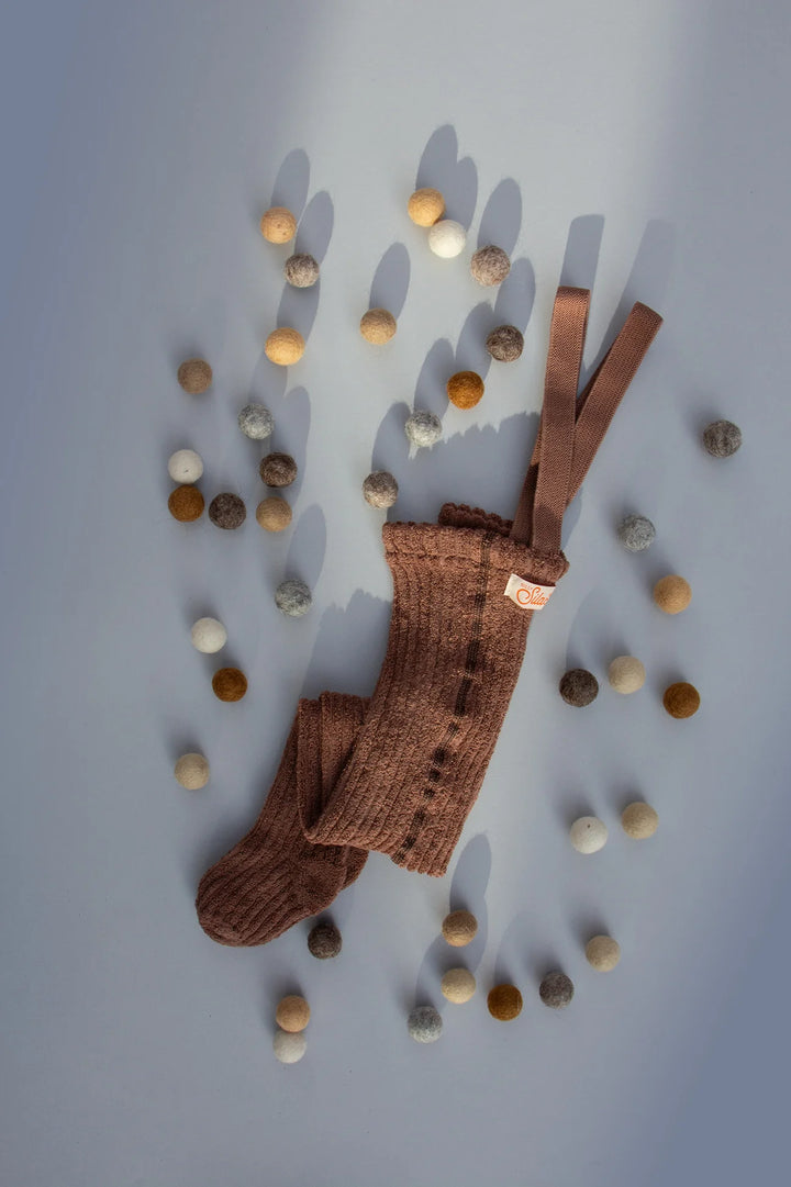 GRANNY TEDDY FOOTED TIGHTS | Granola
