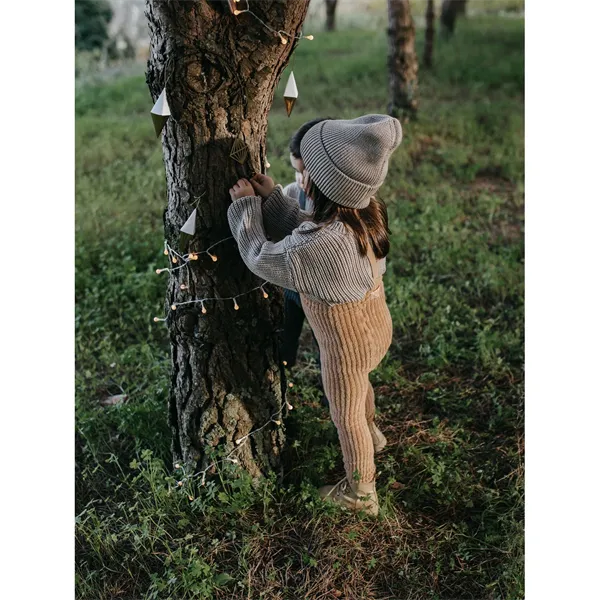 GRANNY TEDDY FOOTLESS TIGHTS | Light Brown