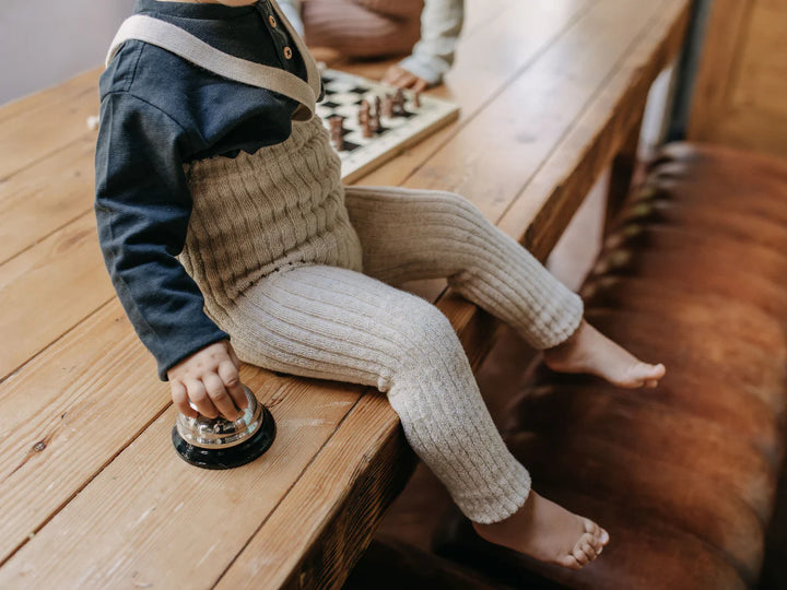 GRANNY TEDDY FOOTLESS TIGHTS | Cream Blend