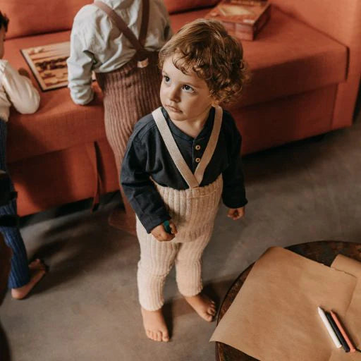 GRANNY TEDDY FOOTLESS TIGHTS | Cream Blend