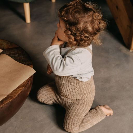 GRANNY TEDDY FOOTLESS TIGHTS | Peanut Blend