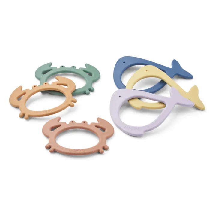 Calisto Diving Rings - Set of 6 | Peppermint Multi Mix