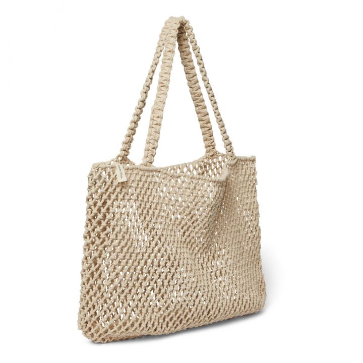 Neutral Macrame Mom Bag