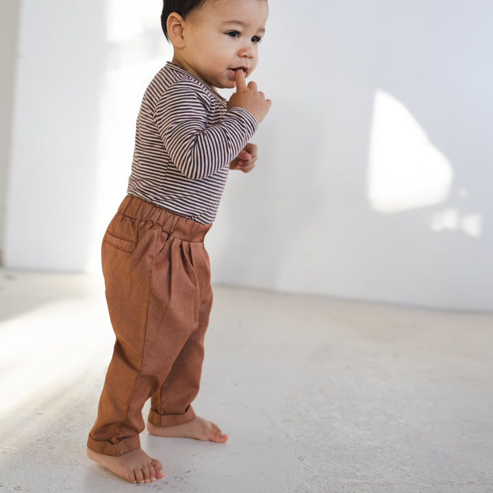 Henley Body Stripes (Burnt Umber)
