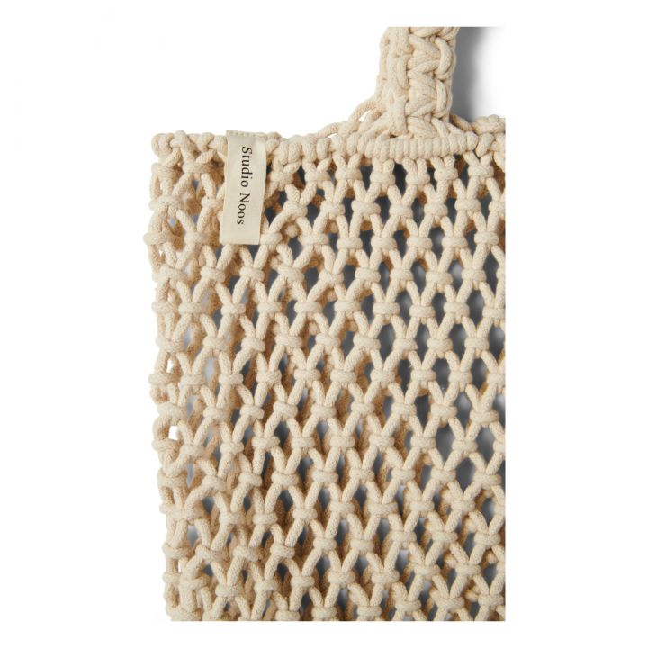 Neutral Macrame Mom Bag
