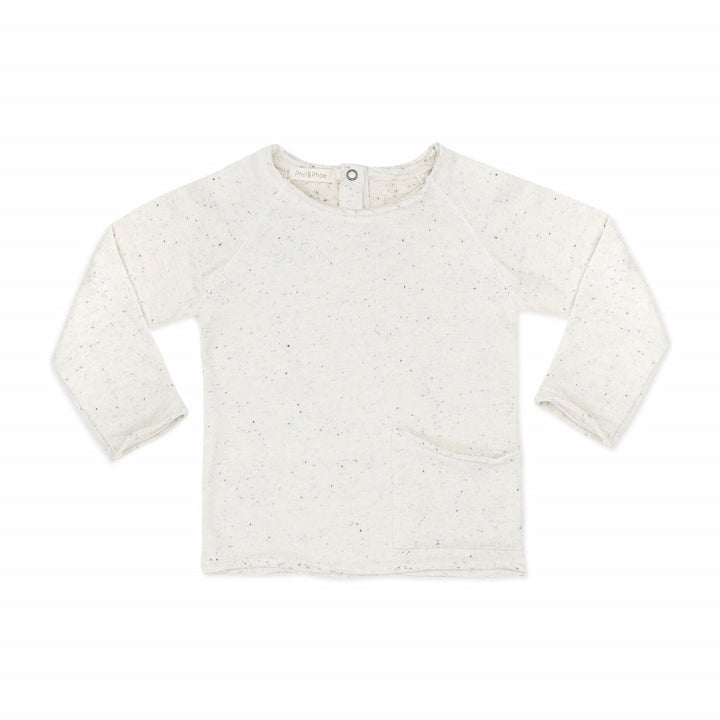 Raw-edged baby Sweater speckles (Stracciatella)