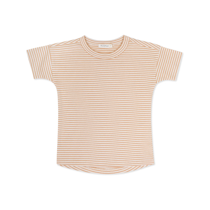 Rib Tee S/S Stripes (Dune)