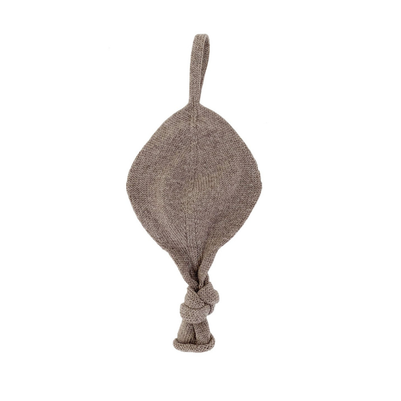 HVID knitwear grey otter pink merino wool dummy pacifier Ttiti comforter chain accessory