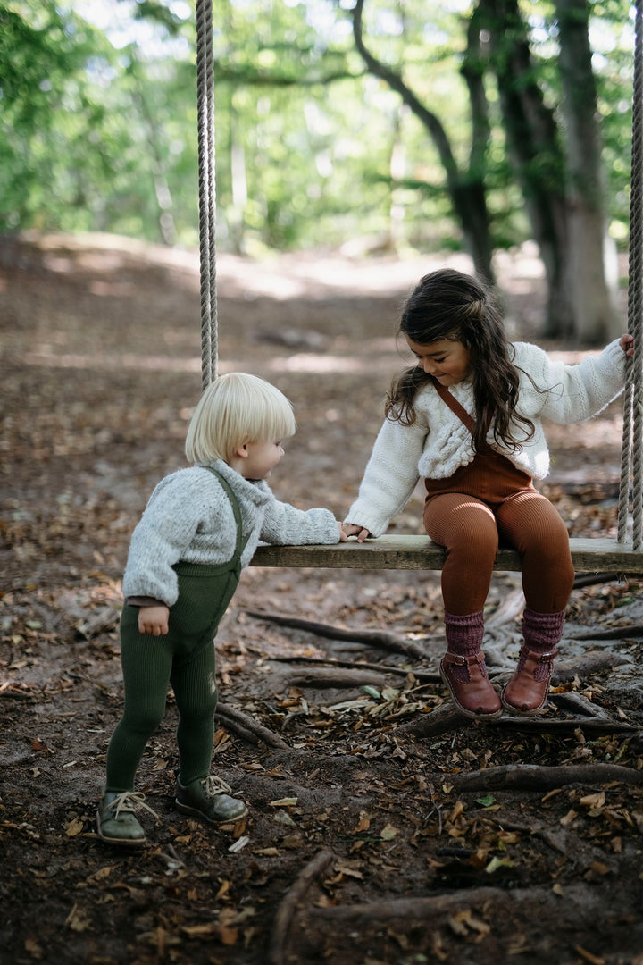 Footless Cotton Tights (Cinnamon)