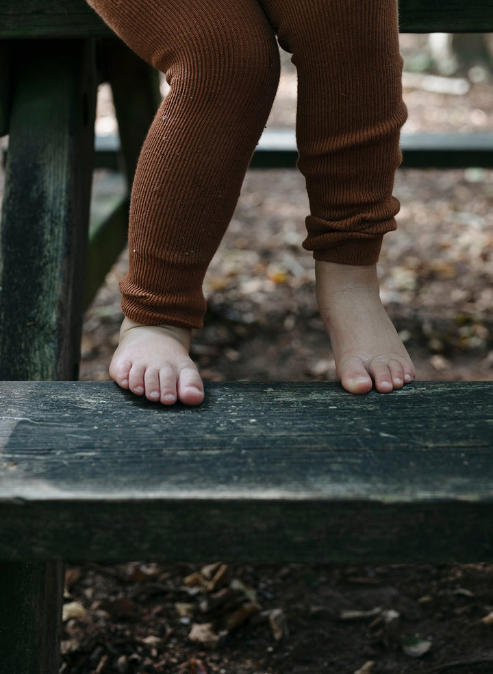 Footless Cotton Tights (Cinnamon)
