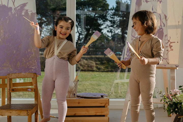 Footless Cotton Tights (Creamy Lavender)