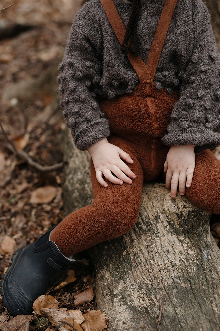 Teddy Warmy Footed Tights (Cinnamon)