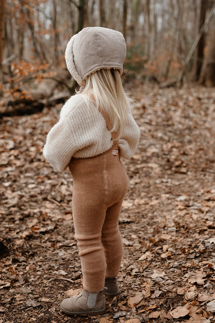 Teddy Warmy Footed Tights (Light Brown)