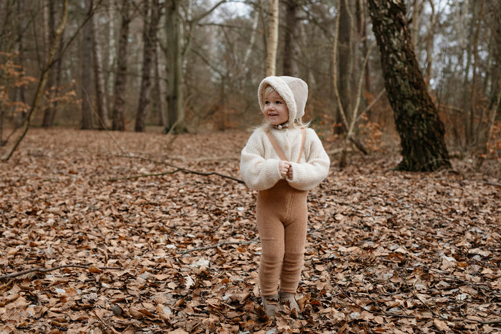 Teddy Warmy Footed Tights (Light Brown)
