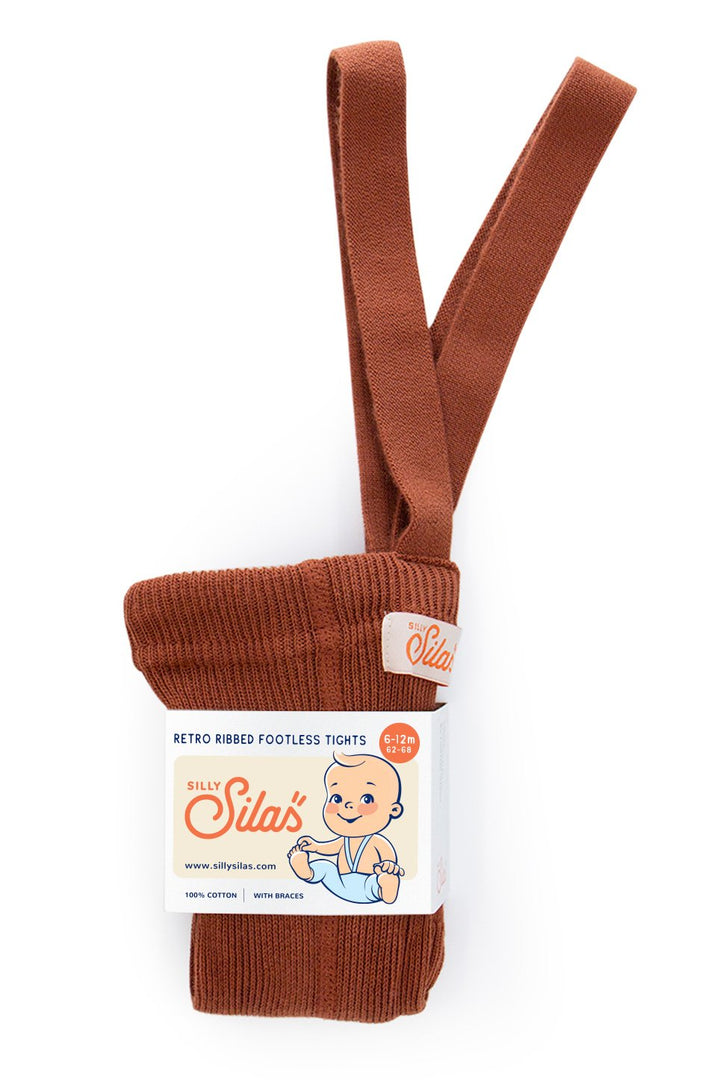 Footless Cotton Tights (Cinnamon)