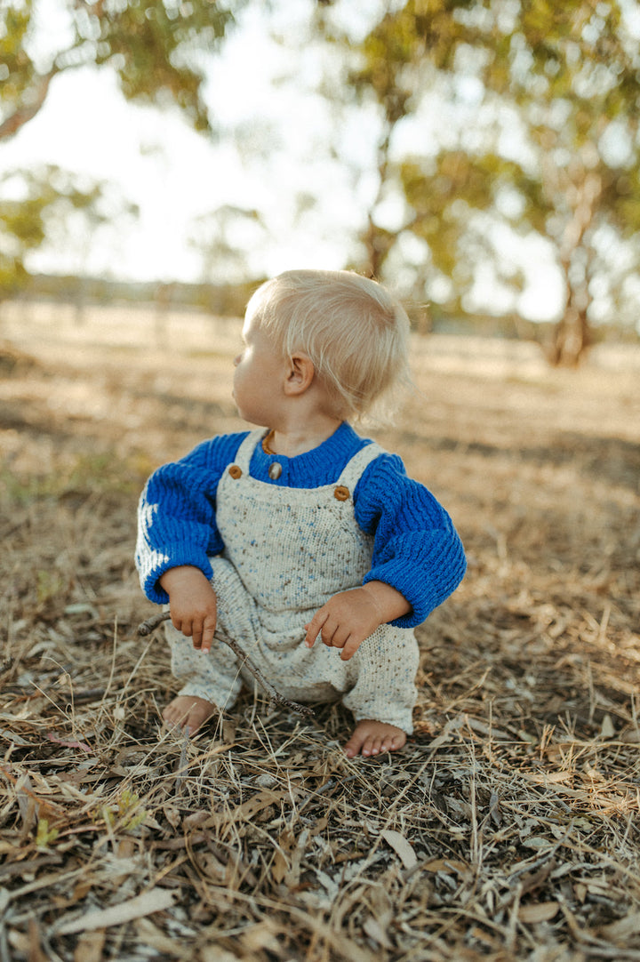 Organic Funfetti Overalls - Sea