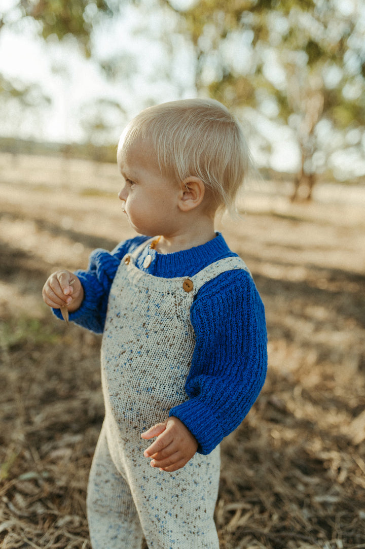 Organic Funfetti Overalls - Sea