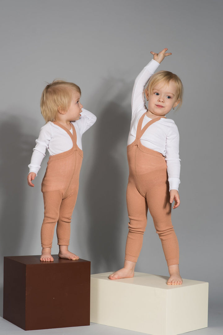 Footless Cotton Tights (Light Brown)