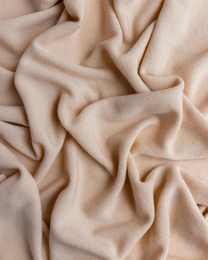 Hvid Knitwear organic merino wool baby kids blanket Eliz rib in oat beige sand neutral for newborn