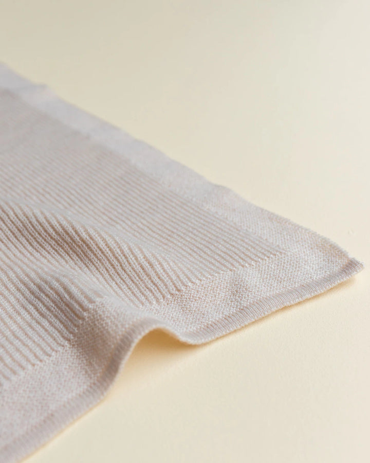 Hvid Knitwear organic merino wool baby kids blanket Felix rib in off-white white natural ivory neutral for newborn