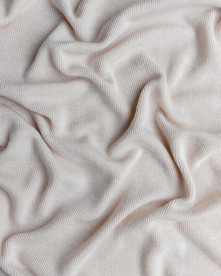 Hvid Knitwear organic merino wool baby kids blanket Felix rib in off-white white natural ivory neutral for newborn