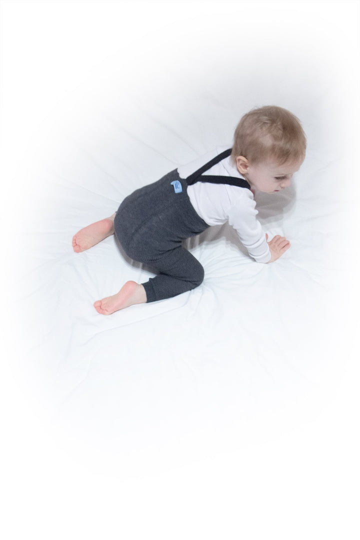 Footless Cotton Tights (Dark Grey Blend)