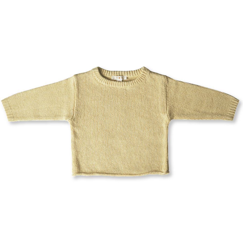 Beach Pull Over (Lemon) Yellow linen kids