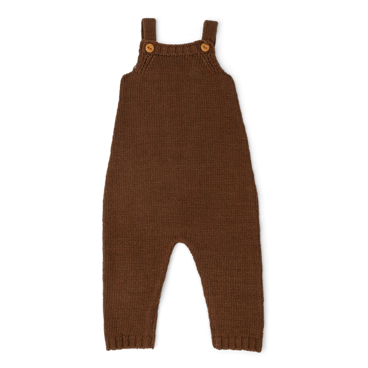 Organic Knit Overalls - Espresso