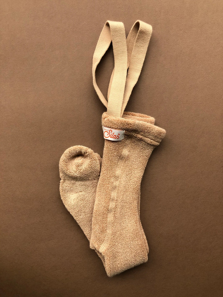 Teddy Warmy Footed Tights (Light Brown)