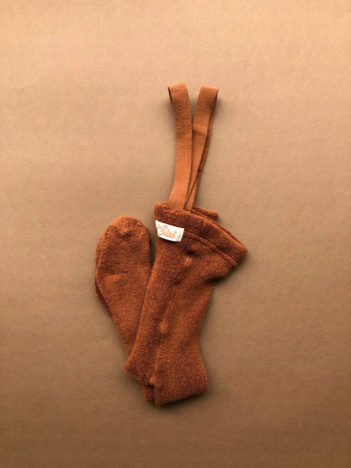 Teddy Warmy Footed Tights (Cinnamon)