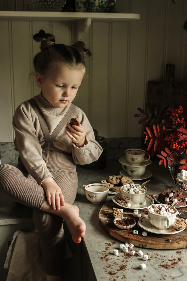 Footless Cotton Tights (Cocoa Blend)