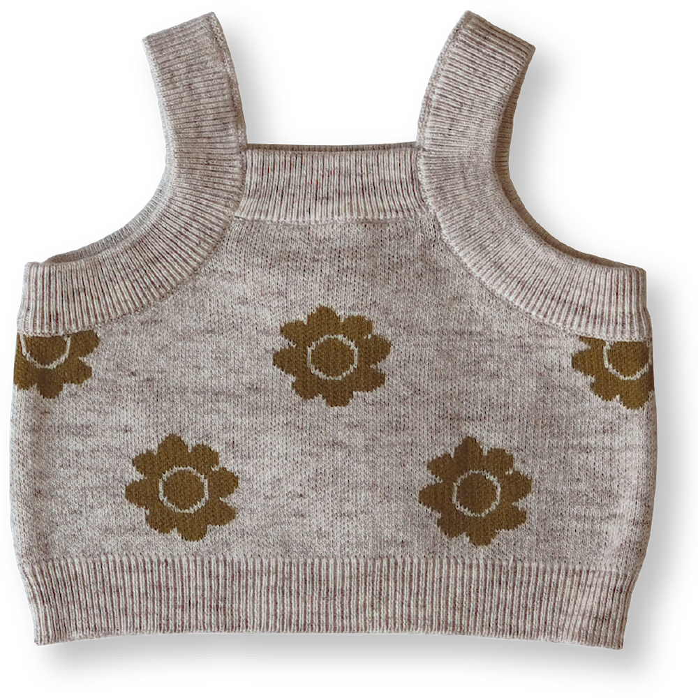 Grown Pansy Top (Mocha & Marle)