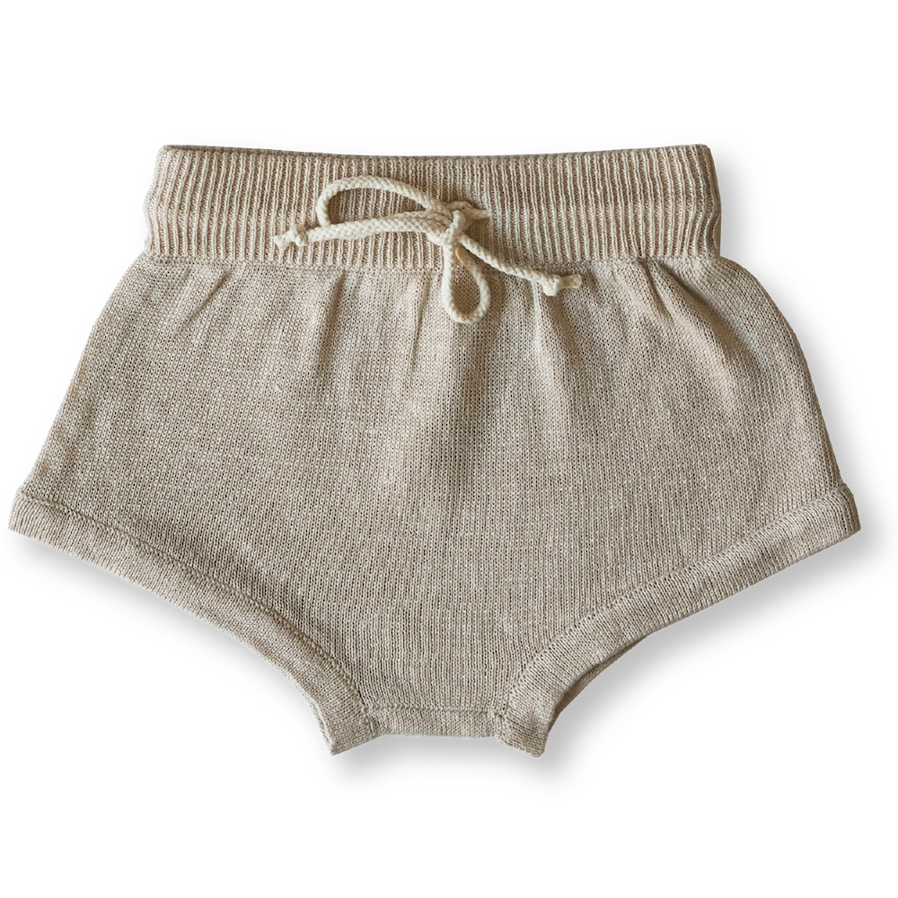 Grown Linen Knit Shorts (Linen) kids clothing
