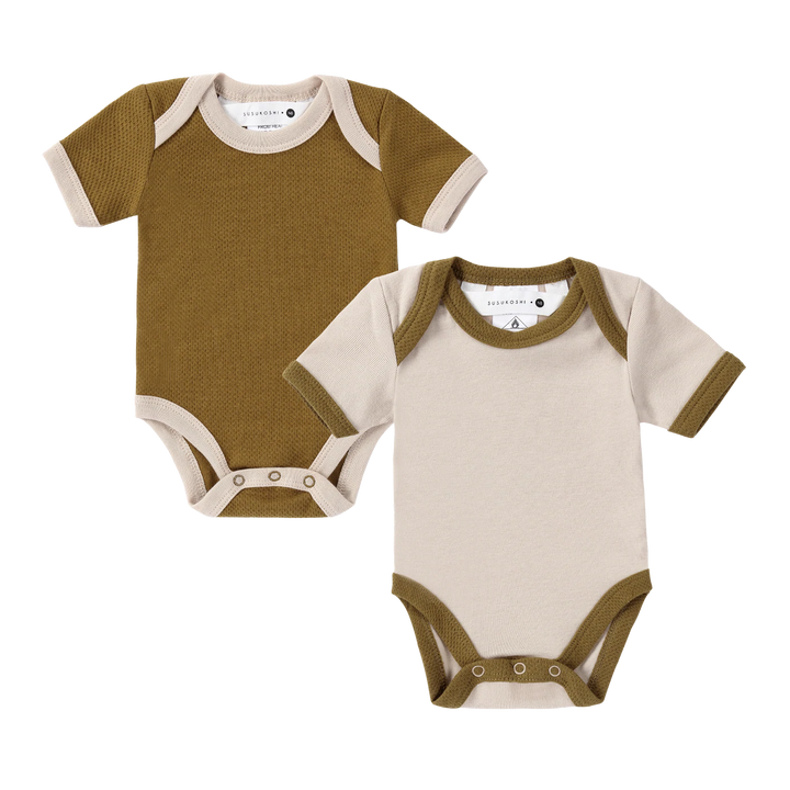 Organic Retro Lapped Suit - Pack of 2 (Husk + Brass)