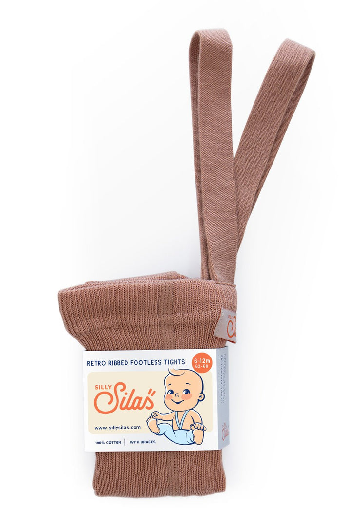 Footless Cotton Tights (Light Brown)