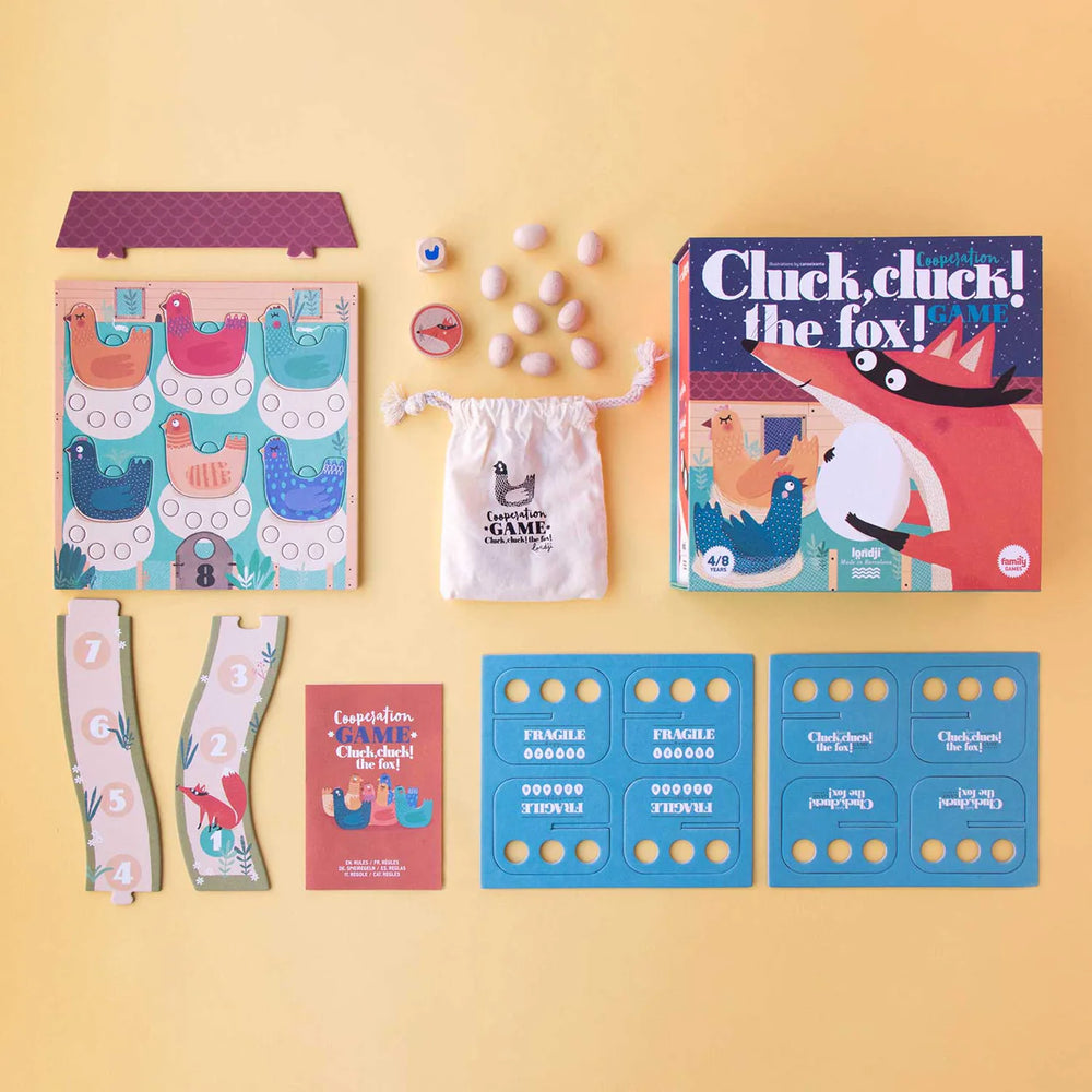 Londji cluck fox chicken toddler board game counting