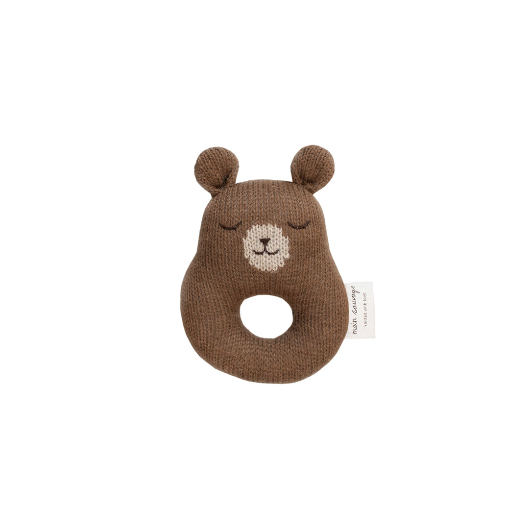 Main Sauvage organic baby toy teddy rattle