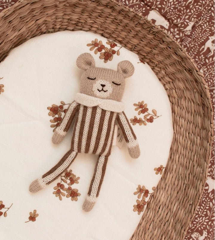 Main Sauvage teddy striped pyjamas baby soft toy