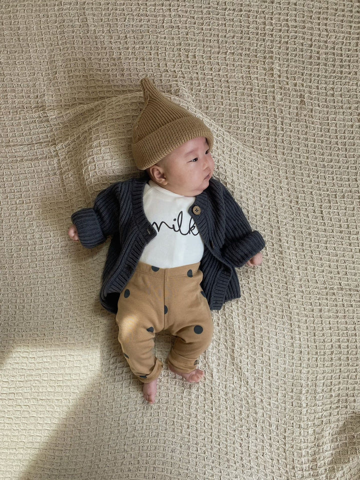 Organic zoo dot brown black kids leggings