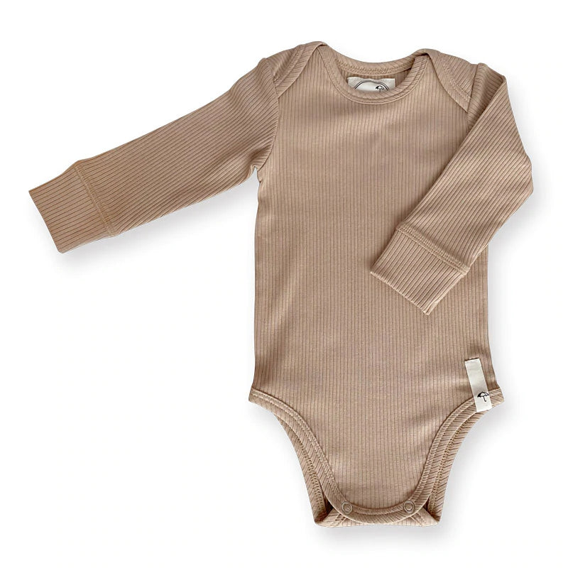 Bodysuit Long Sleeve Rib (Nougat)